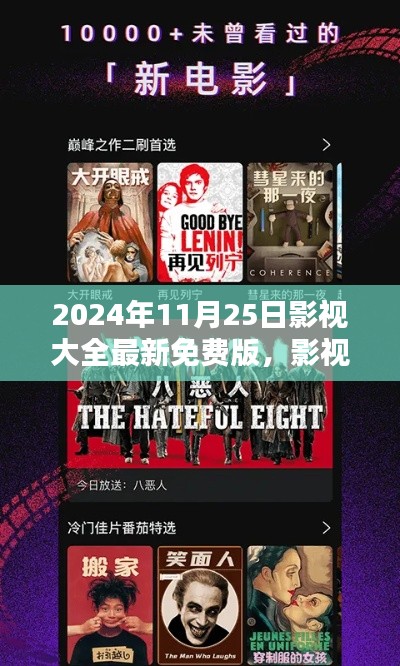 科技巨献重塑观影新纪元,影视巅峰盛宴2024年影视大全最新免费版