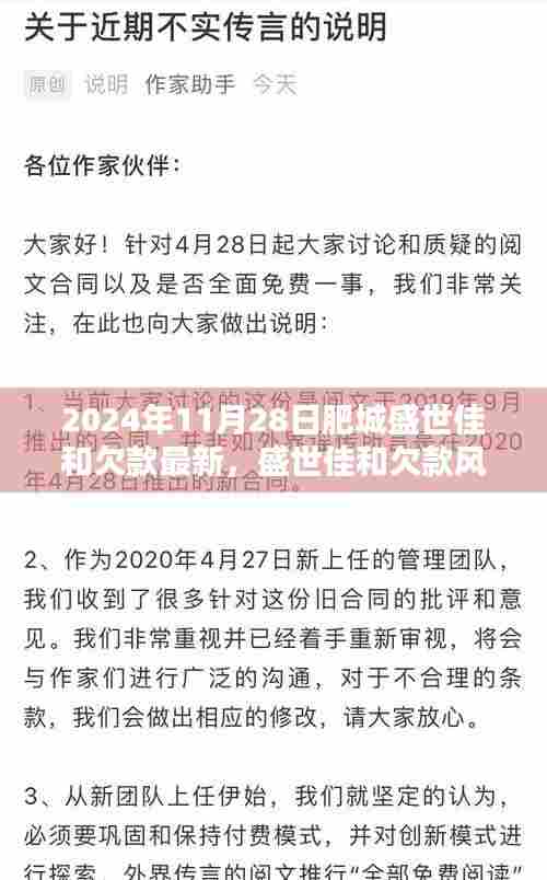 盛世佳和欠款风波揭秘,真相与启示