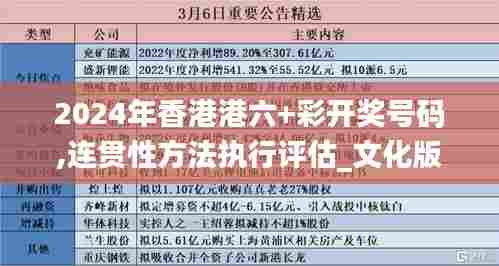 2024年香港港六+彩开奖号码,连贯性方法执行评估_文化版RGM11.983