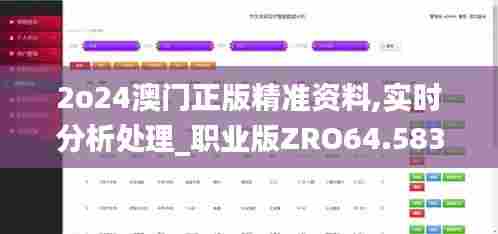 2o24澳门正版精准资料,实时分析处理_职业版ZRO64.583