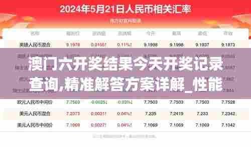 澳门六开奖结果今天开奖记录查询,精准解答方案详解_性能版YVB9.463