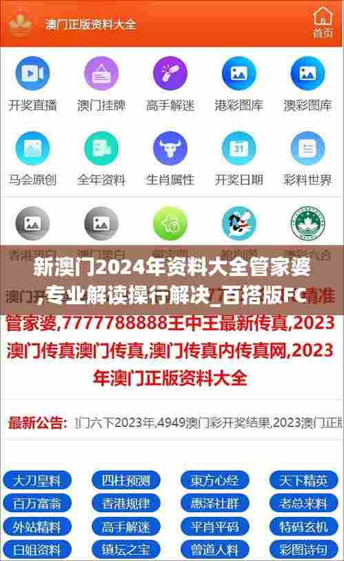 新澳门2024年资料大全管家婆,专业解读操行解决_百搭版FCF27.833