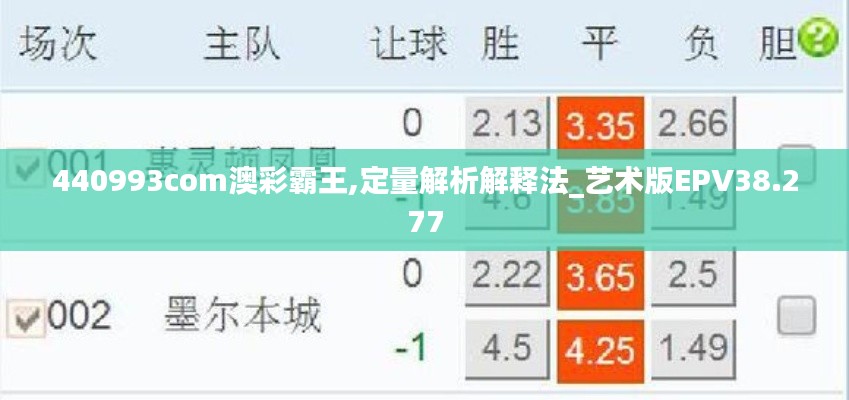 440993com澳彩霸王,定量解析解释法_艺术版EPV38.277