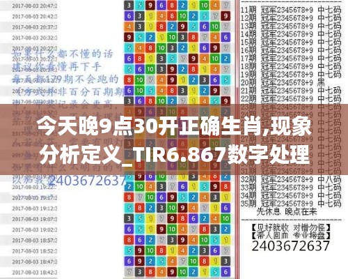 今天晚9点30开正确生肖,现象分析定义_TIR6.867数字处理版