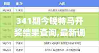 341期今晚特马开奖结果查询,最新调查解析说明_娱乐版1.344