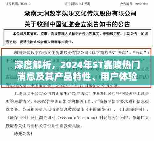 深度解析，ST嘉陵2024年热门消息及特性、用户体验与目标用户分析
