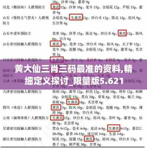 黄大仙三肖三码最准的资料,精细定义探讨_限量版5.621