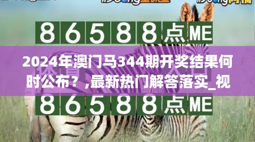 2024年澳门马344期开奖结果何时公布?,最新热门解答落实_视频版7.137
