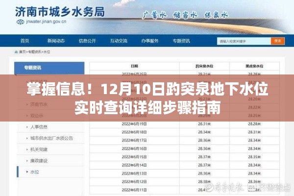 掌握信息!趵突泉地下水位实时查询详细步骤指南(实时更新)
