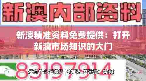 新澳精准资料免费提供:打开新澳市场知识的大门