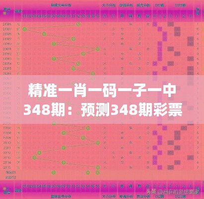精准一肖一码一子一中348期:预测348期彩票奖金分配的可能性