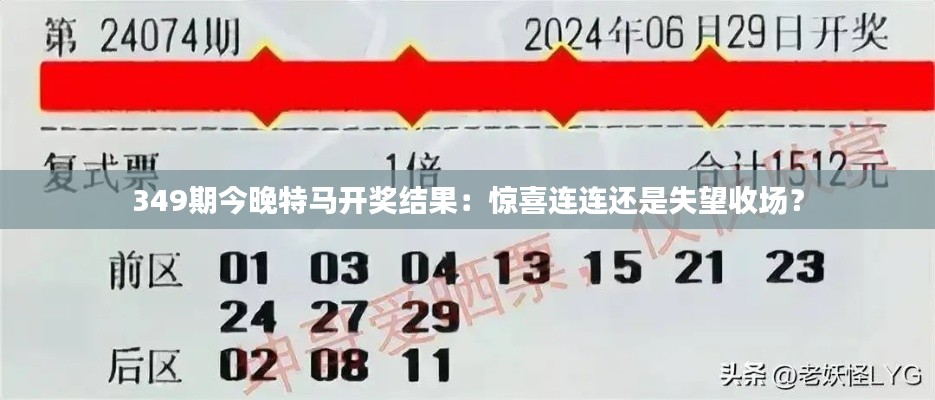 349期今晚特马开奖结果:惊喜连连还是失望收场?