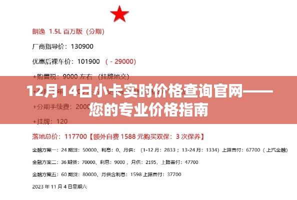12月14日小卡实时价格查询官网,专业价格指南