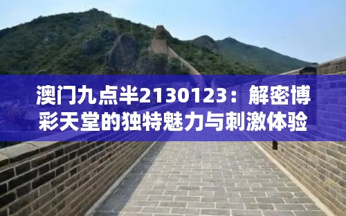 澳门九点半2130123:解密博彩天堂的独特魅力与刺激体验