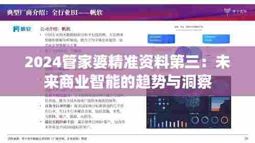 2024管家婆精准资料第三:未来商业智能的趋势与洞察