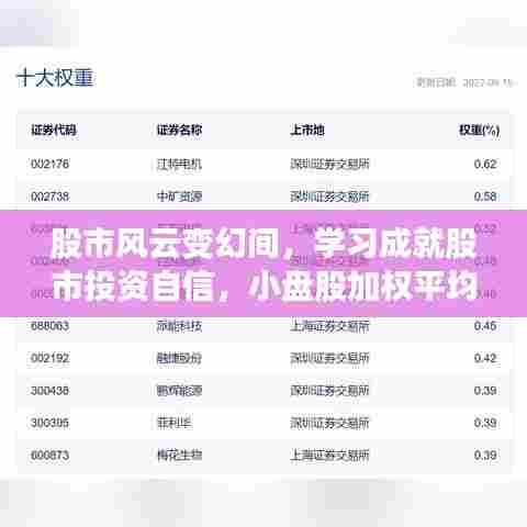 小盘股加权平均ETF实时启示,股市风云变幻中的投资自信之源