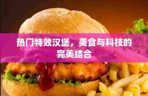 美食科技融合之作,特效汉堡的魅力