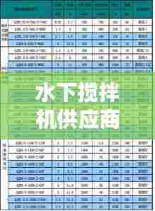 水下搅拌机供应商排名大揭秘,权威榜单,不容错过!