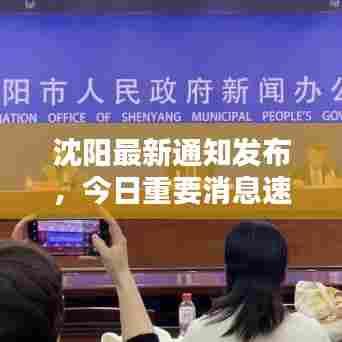 沈阳最新通知发布,今日重要消息速递