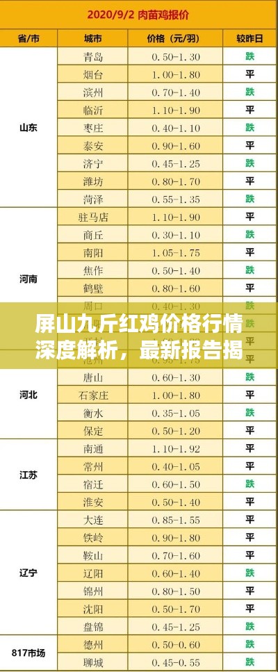 屏山九斤红鸡价格行情深度解析，最新报告揭示最新动态