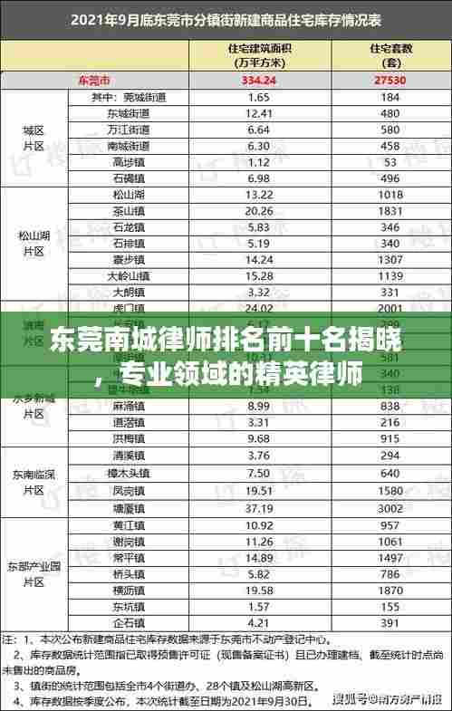 东莞南城律师排名前十名揭晓，专业领域的精英律师