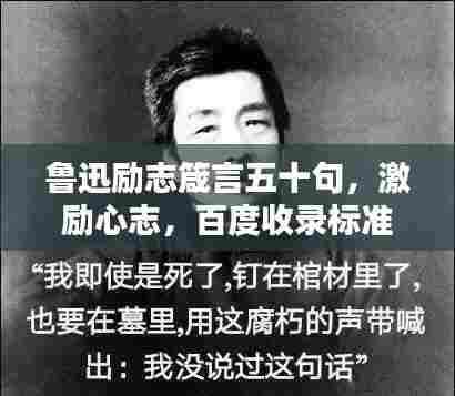 鲁迅励志箴言五十句，激励心志，百度收录标准吸睛标题