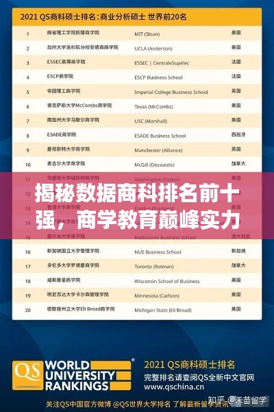 揭秘数据商科排名前十强,商学教育巅峰实力大解密!